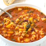 MINESTRONE SOUP - so full of vegetables and minerals. A bowl of this soup not only keeps you warm but healthy too #minestrone #soup #vegetable #glutenfree #whole30 #happilyunprocessed