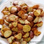 ROASTED RED POTATOES WITH PARMESAN CHEESE - #potatoes #sidedish #healthy #happilyunprocessed