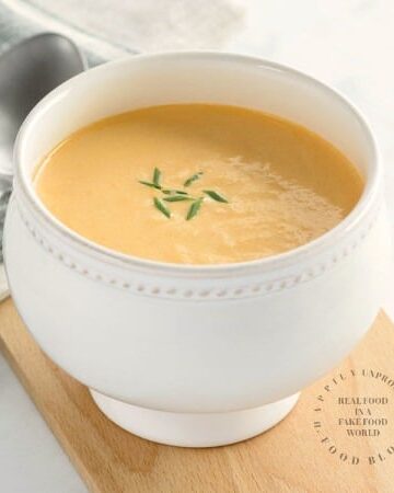 crab bisque with sherry in a bowl