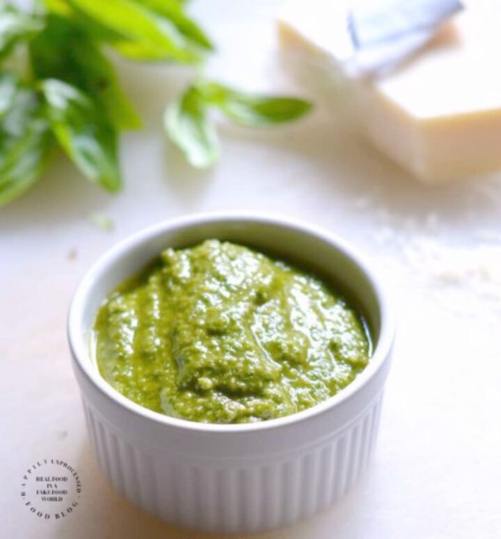 EASY BASIL PESTO SAUCE - #happilyunprocessed