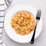 BUTTERNUT SQUASH RISOTTO - Creamy risotto with sweet butternut squash #risotto #squash #butternut #cleaneating #happilyunprocessed