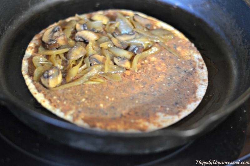 spinach-mushroom-carmelized-onion-quesadilla
