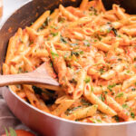 Penne Alla Vodka is a blush cream sauce that pairs perfectly with pasta #penneallavodka #vodkasauce