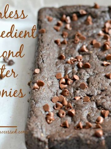 dark chocolate square almond butter gluten free brownies