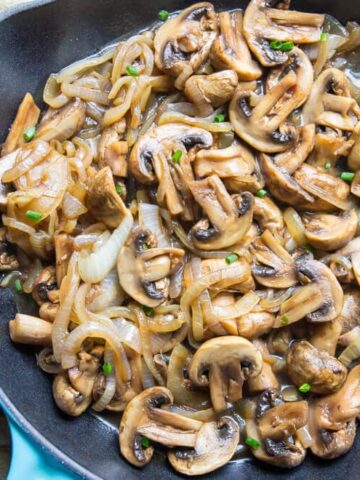 Sauteed Baby Bella Mushrooms and Onions