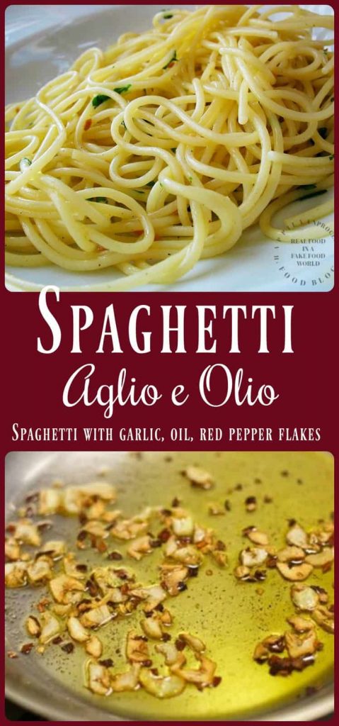 spaghetti aglio e olio collage pinterest