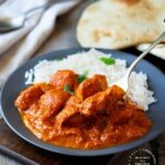 Authentic Tikka Masala rich in flavor wtih naan bread #indian #tikkamasala #healthy #cleaneating #happilyunprocessed