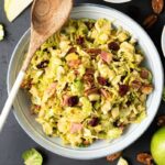 Shaved Brussel Sprout Salad with Honey Mustard & Apple Vinaigrette