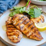The Best Grilled Chicken Marinade ever! #marinade #chicken #grilledchicken #easyrecipes #chickenrecipes #happilyunprocessed