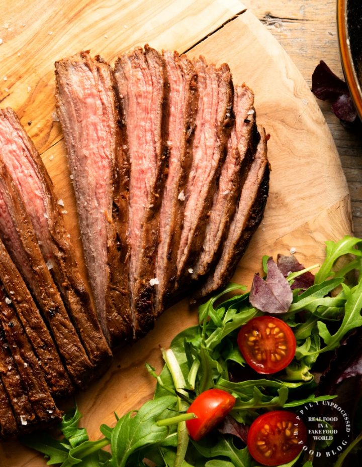 MARINTED FLANK STEAK - easy weeknight steak #steak #dinner #happilyunprocessed.com