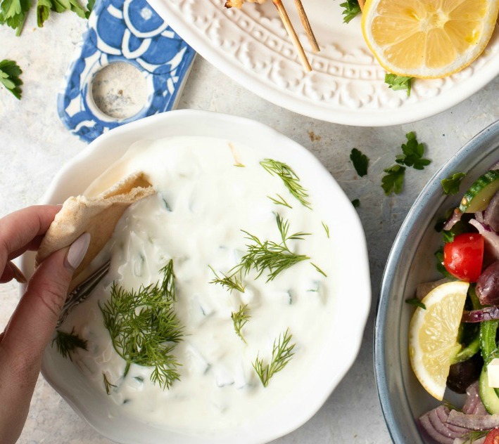 TZATZIKI SAUCE - #greek #tzatziki #healthy #happilyunprocessed