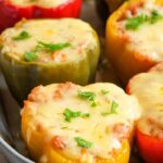 Stuffed Peppers with Ground Turkey and Cauliflower Rice