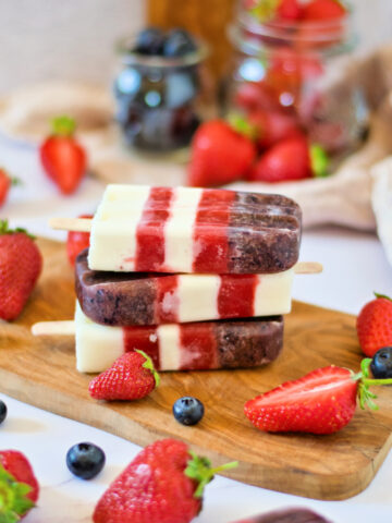 4th of July Creamsicles - only 8 ingredients to celebrate red, white and blue