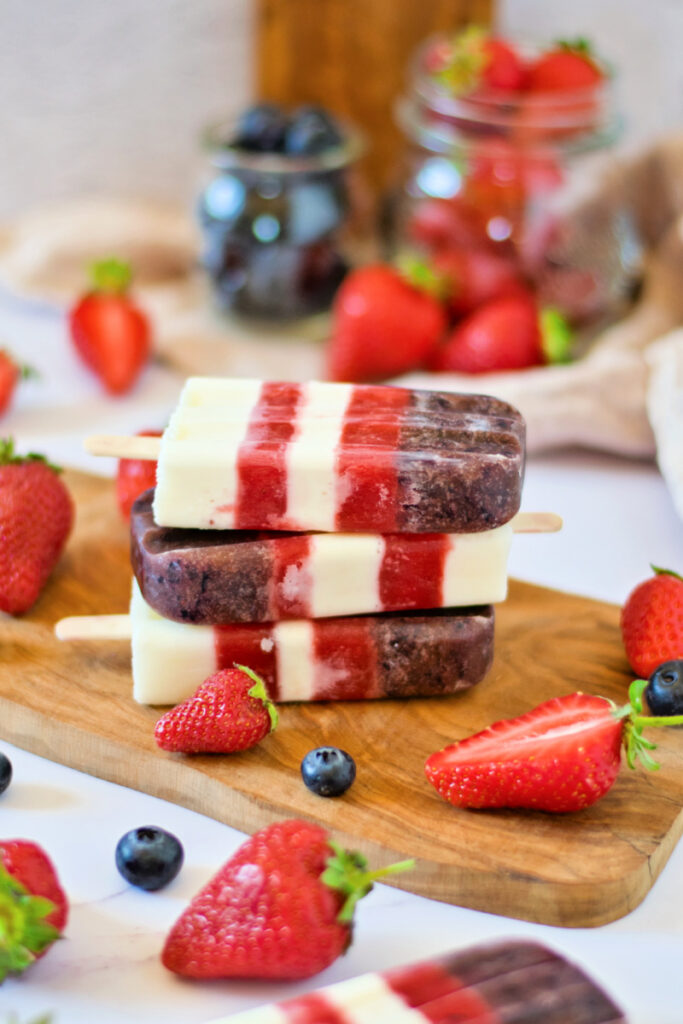 4th of July Creamsicles - only 8 ingredients to celebrate red, white and blue