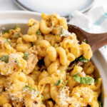 Instant Pot Creamy Garlic Parmesan Pasta with Chicken and Spinach