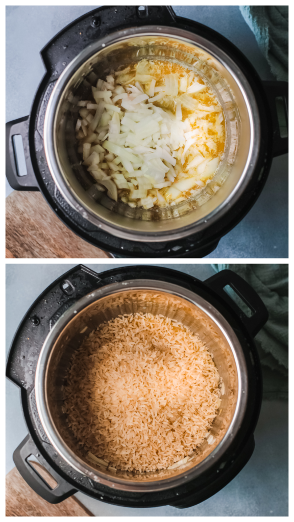 making pumpkin risotto in the instant pot