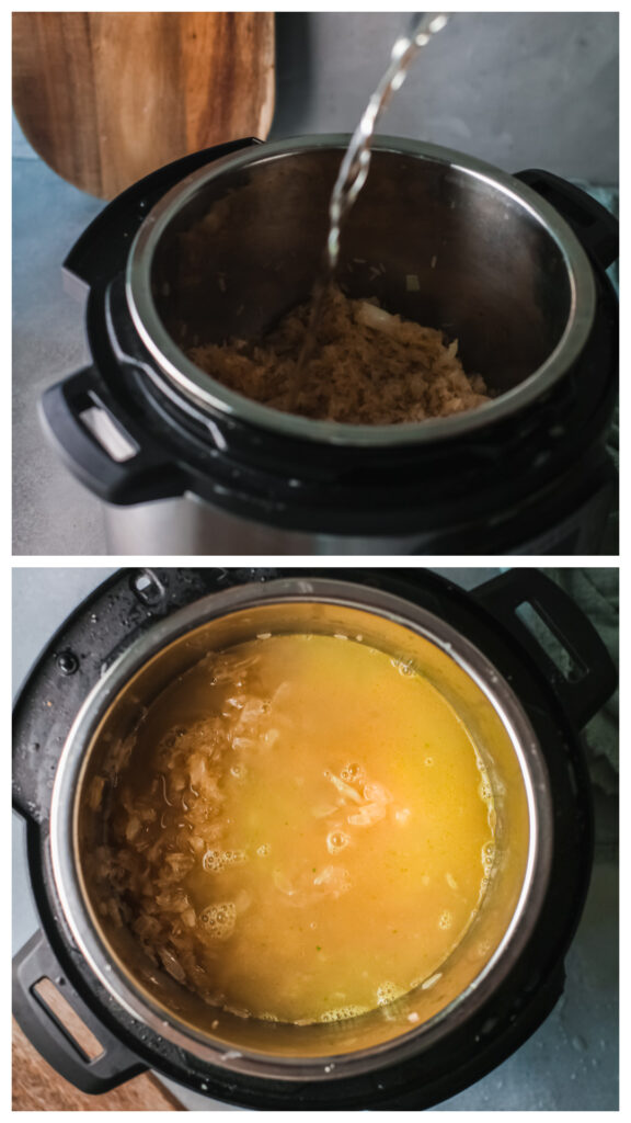 Cooking pumpkin risotto using the instant pot