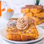 Pumpkin French Toast with homemade whipped cinnamon maple butter