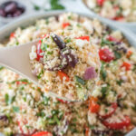 Mediterranean Couscous Salad with vinaigrette