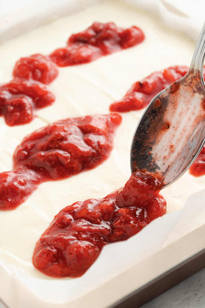 Keto Friendly No Bake Strawberry Cheesecake Swirls