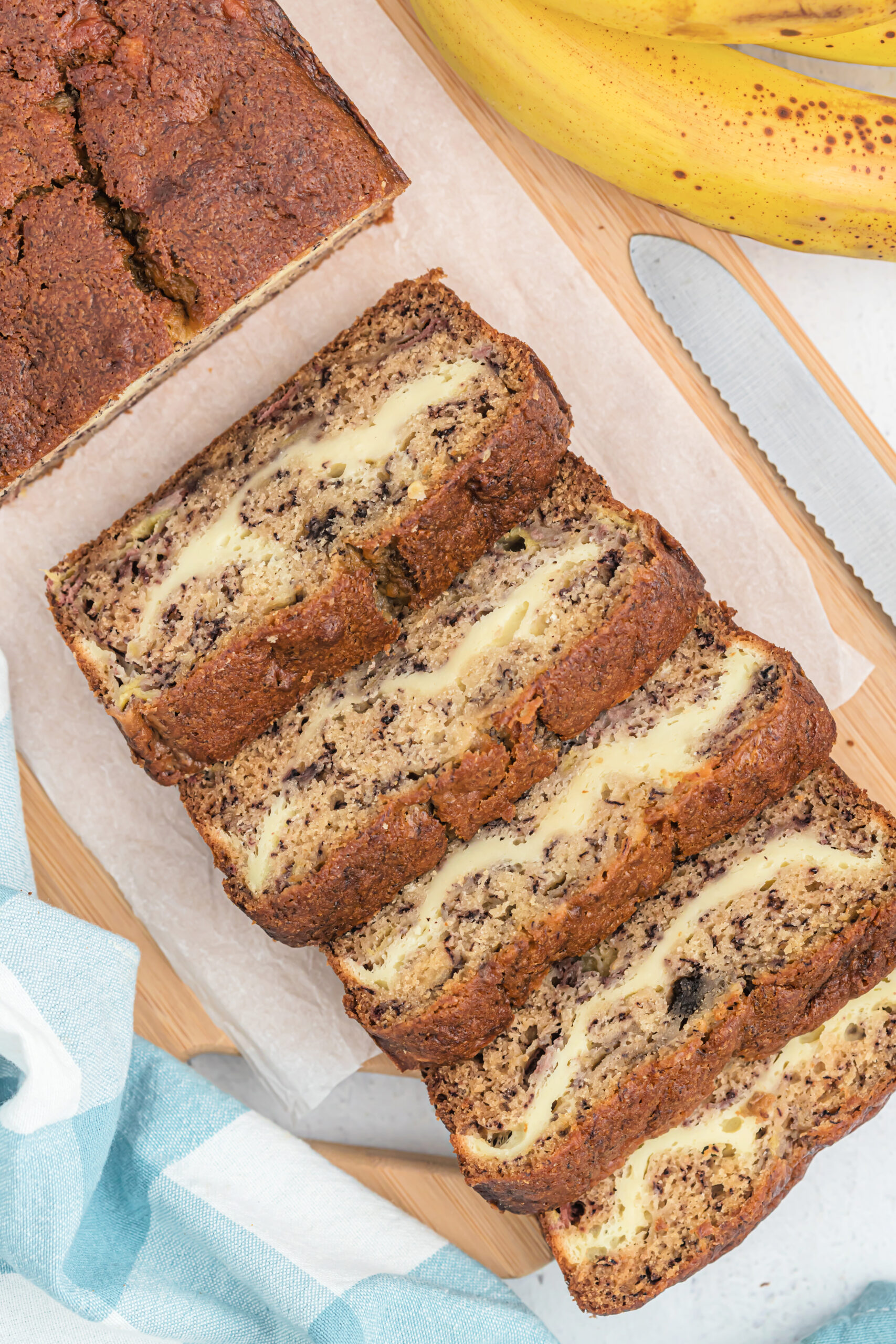 BANANA BREAD WITH CHEESECAKE SWIRL