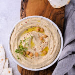Roasted Garlic Hummus made from chickpeas