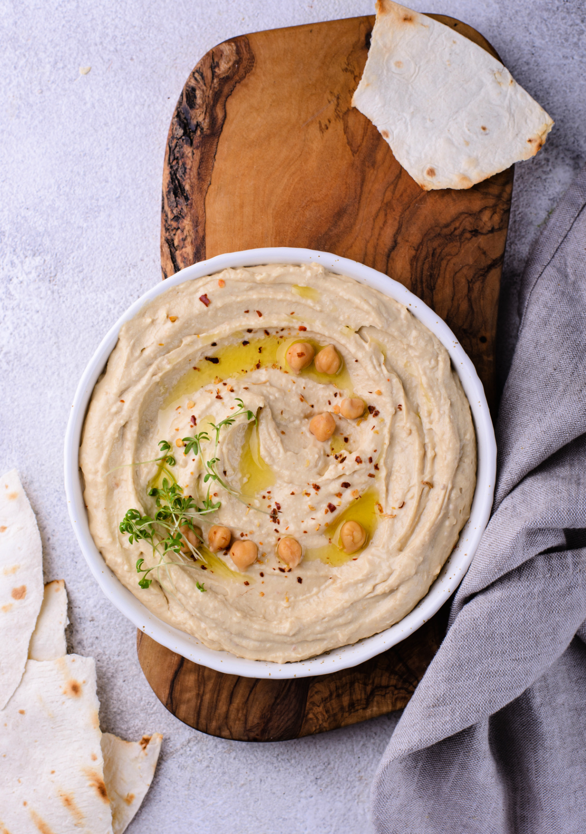 Roasted Garlic Hummus made from chickpeas