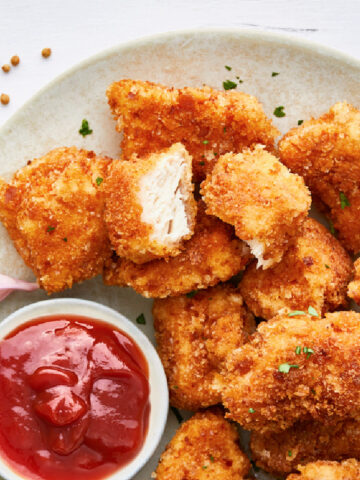 crispy homemade baked chicken nuggets