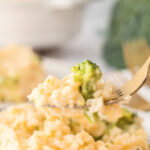 Cheesy Broccoli and Cheddar Rice Casserole is the perfect side dish