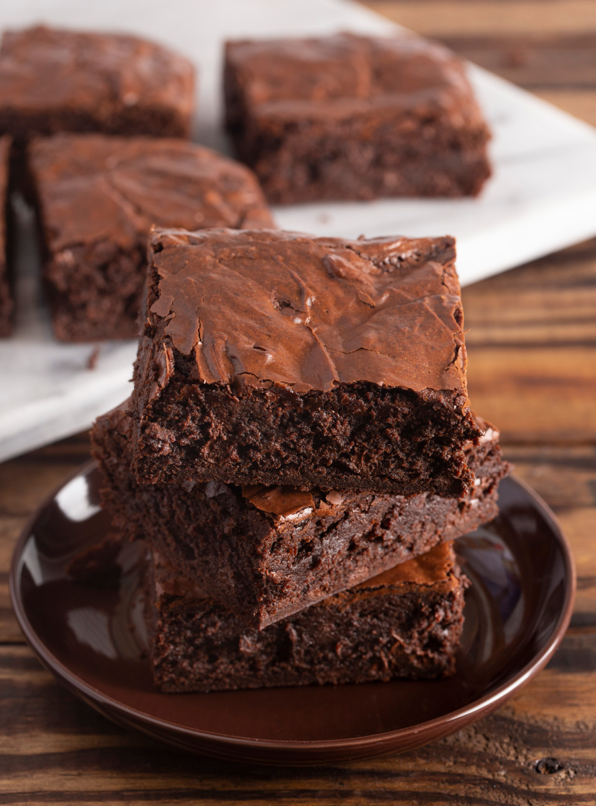 A batch of homemade gluten-free flourless brownies