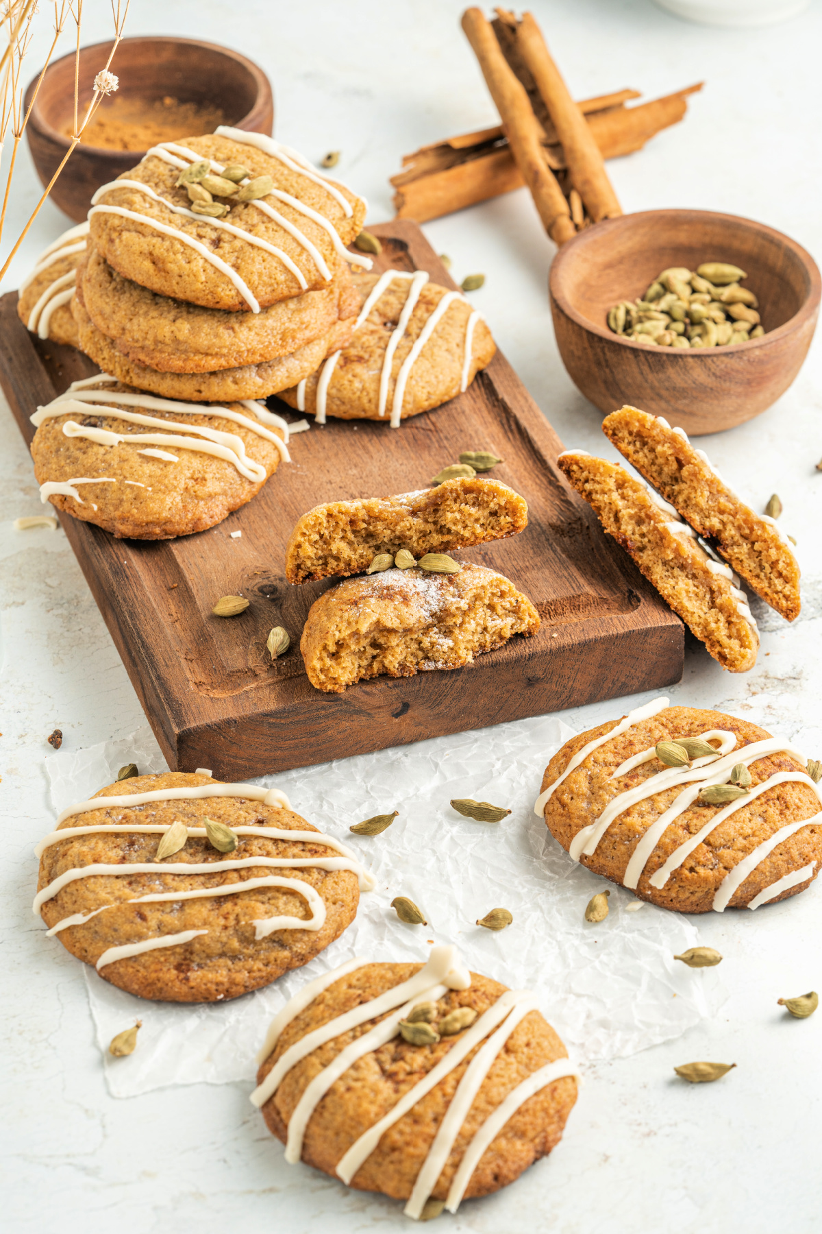 Chai Tea Cookies with Sugar Glaze