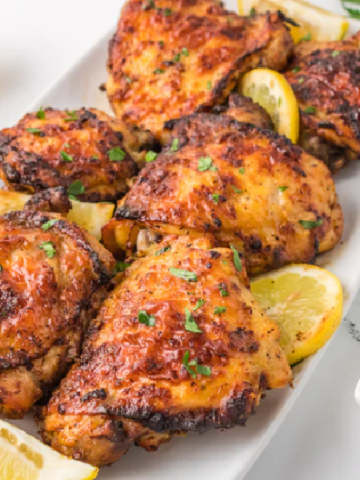 Lemon pepper chicken thighs made in the air fryer