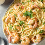 The perfect plate of shrimp scampi