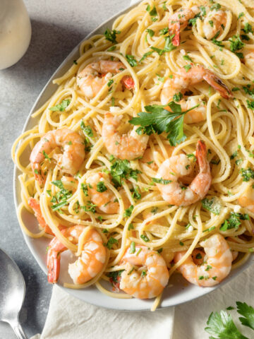 The perfect plate of shrimp scampi