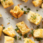 homemade buttery garlic croutons