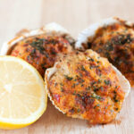 Breaded stuffed and baked clams