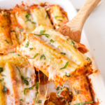 baked manicotti with ricotta cheese and spinach filling