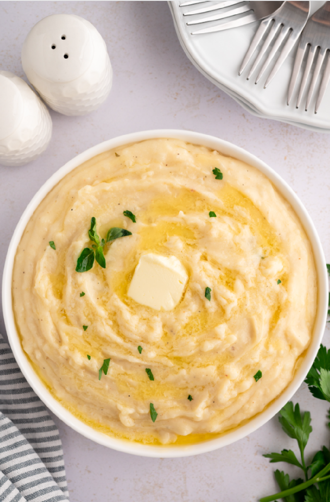 Instant Pot creamy salty Parmesan mashed potatoes