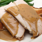 Turkey gravy made from drippings
