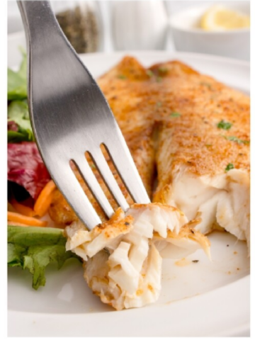 pan seared spice rubbed white fish