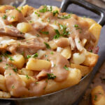 Thanksgiving leftover turkey, french fries, cheese curds and gravy