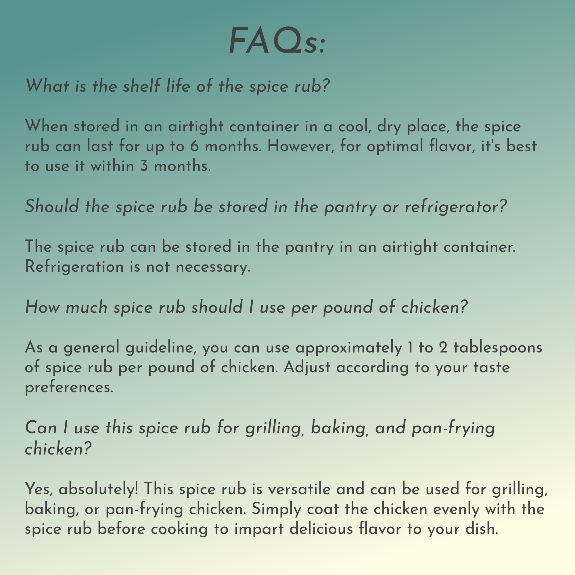 faqs to make fajita seasoning at home
