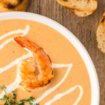 creamy decadent shrimp bisque