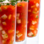 a tall glass of refreshing summer Gazpacho